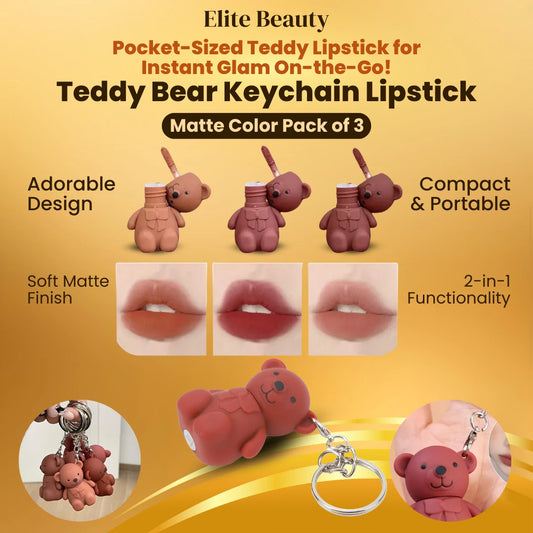 Pookie Bear Lip Gloss Keychain (Korean Formulation)