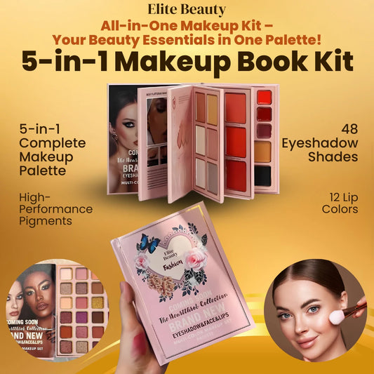 Elite 5 In 1 Makeup Book - Imported from Korea By Elite Beauty